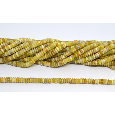 Yellow Opal Polished Rondel 6x2mm strand 180 beads