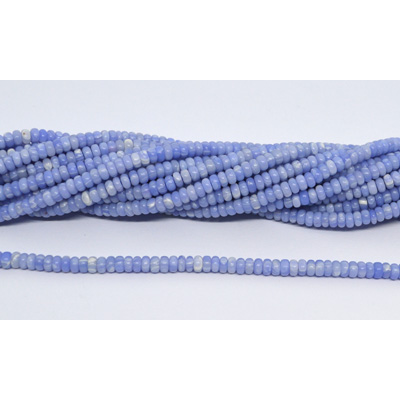 Blue Lace Agate Polished Rondel 2x4mm strand 164 beads