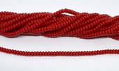 Jade red (Dyed) Polished Rondel 2x4mm strand 164 beads-beads incl pearls-Beadthemup