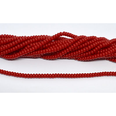 Jade red (Dyed) Polished Rondel 2x4mm strand 164 beads