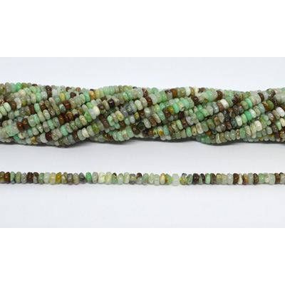 Chrysophase Polished Rondel 2x4mm strand 164 beads