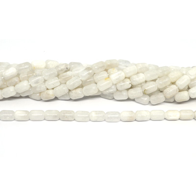 Blue Moonstone Polished Barrel 6x9mm strand 42 beads