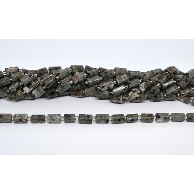 Yooperlite Faceted Tube 8x11mm strand 30 beads