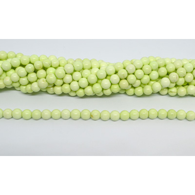 Lemon Chrysophase Polished round 6mm strand 64 beads