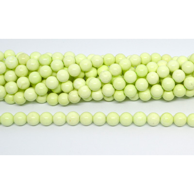 Lemon Chrysophase Polished round 8mm strand 48 beads