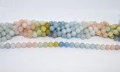 Beryl shaded polished round 10mm  strand 40 beads-beads incl pearls-Beadthemup