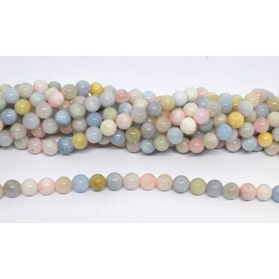 Beryl A polished round 8mm  strand 46 beads