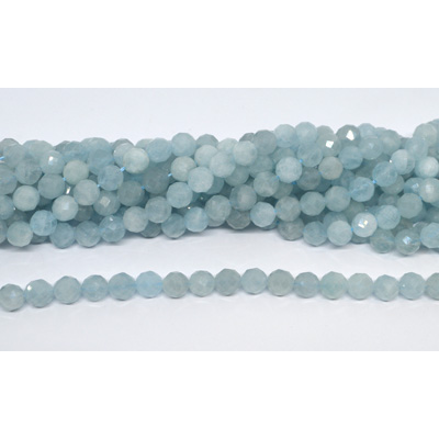 Aquamarine A Faceted round 8mm 19cm strand 26 beads