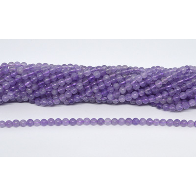 Lavender Amethyst polished round 4mm strand 88 beads