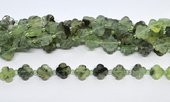 Prehnite 11mm 4 leaf Clover 19cm strand 15 beads-beads incl pearls-Beadthemup