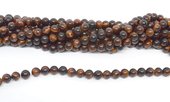 Red Tiger eye A polished round 8mm strand 46 beads-beads incl pearls-Beadthemup