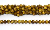 Golden Tiger Eye polished round 10mm strand 37 beads-beads incl pearls-Beadthemup