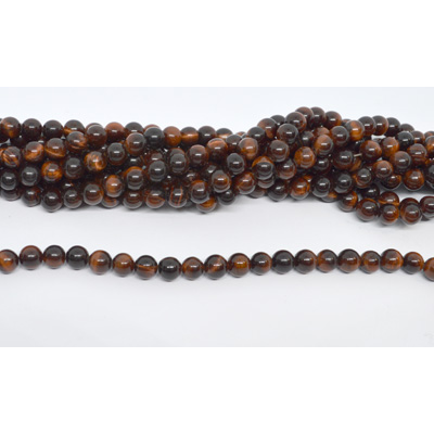 Red Tiger Eye polished round 6mm strand 60 beads