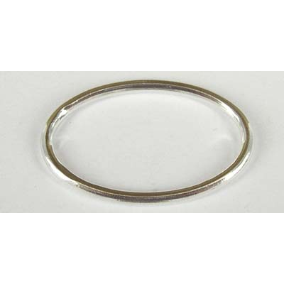 Sterling Silver oval ring Closed 2x20x31mm 2 pack