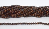 Red Tiger Eye polished round 4mm strand 88 beads-beads incl pearls-Beadthemup