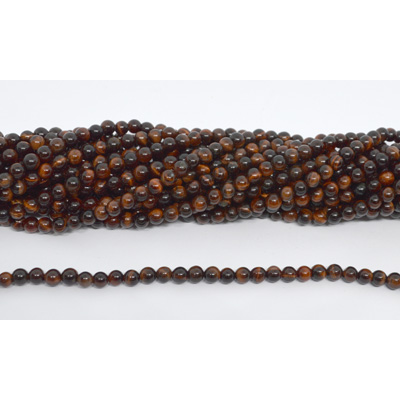 Red Tiger Eye polished round 4mm strand 88 beads
