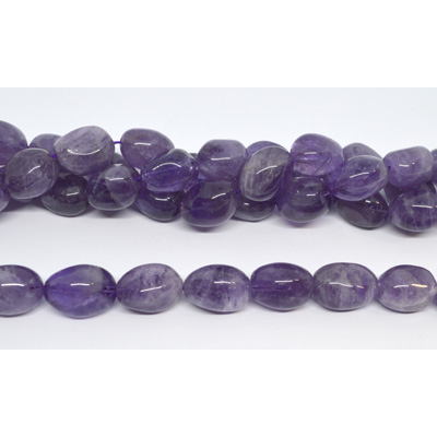 Amethyst nugget 12x18mm strand 22 beads