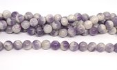 Amethyst Chevron polished round 12mm strand 33 beads-beads incl pearls-Beadthemup