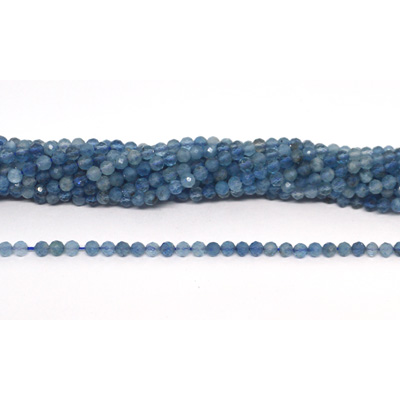 Aquamrine Faceted Round 3mm strand 120 beads