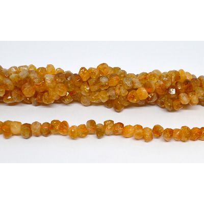 Citrine Faceted Nugget rondel8x6mm strand 60beads