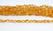 Citrine polished nugget 6x8mm strand 44 beads-beads incl pearls-Beadthemup
