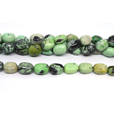 Green Turquoise nugget 15x20mm strand 20 beads
