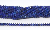 Lapis Lazuli faceted rondel 4x6mm strand 84 beads-beads incl pearls-Beadthemup
