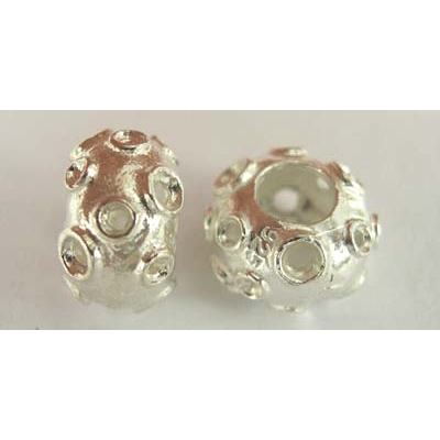 Sterling Silver Bead Rondel 10mm 4.8mm hole bea