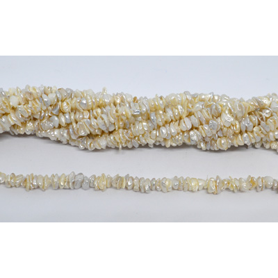 Freshwater Pearl Keshi  side drill 6mm strand 38cm