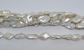 Freshwater Pearl Keshi  14-15mm strand 22 beads-beads incl pearls-Beadthemup