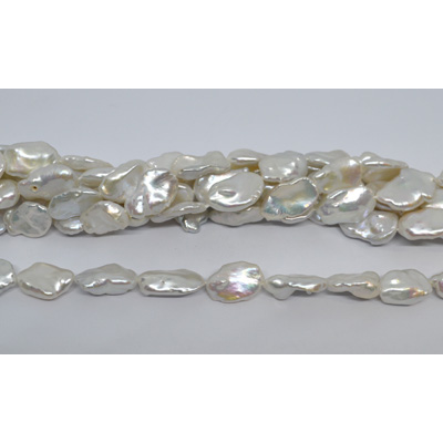 Freshwater Pearl Keshi  14-15mm strand 22 beads
