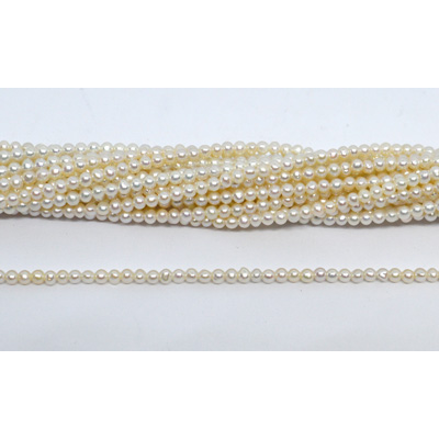 Freshwater Pearl almost round 2.5-3mm strand 96 beads