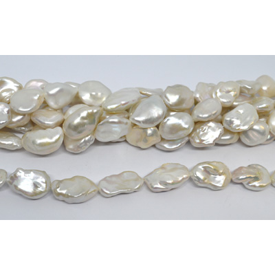 Freshwater Pearl Keshi  14-16mm strand 22 beads