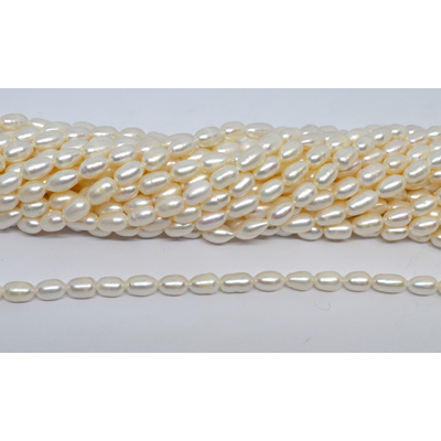 Freshwater Pearl Rice 5-6mm strand 40 beads