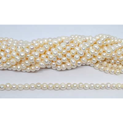 Freshwater Pearl Potato some lines 6-7mm strand 58 beads