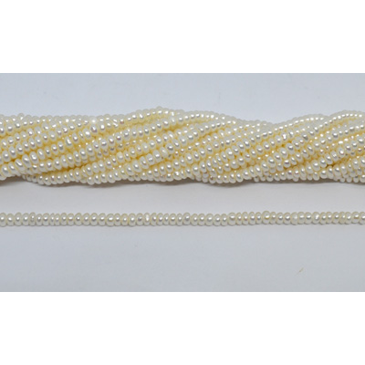 Freshwater Pearl Rondel/Button 3-3.5mm strand 180 beads