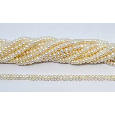 Freshwater Pearl Rondel/Button 4-5mm strand 100 beads