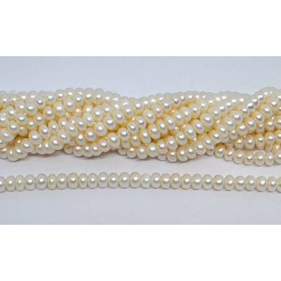 Freshwater Pearl Rondel/Button 6-7mm strand 85 beads