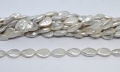 Freshwater Pearl Coin Teardrop 15x9mm strand 27 beads-beads incl pearls-Beadthemup