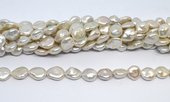 Freshwater Pearl Coin Teardrop 11x13mm strand 31 beads-beads incl pearls-Beadthemup