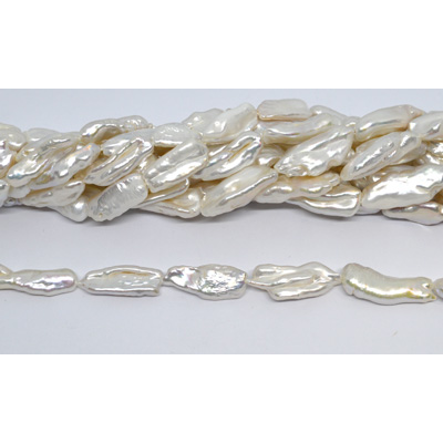 Freshwater Pearl Biwa 20-25x10mm strand 16 beads