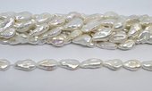 Freshwater Pearl Biwa 18x11mm strand 19 beads-beads incl pearls-Beadthemup