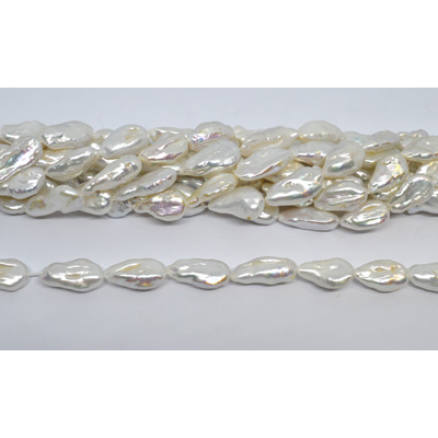 Freshwater Pearl Biwa 18x11mm strand 19 beads