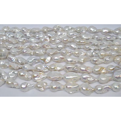 Freshwater Pearl Baroque 13x22 str 16 beads painted