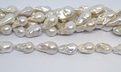 Freshwater Pearl Baroque 15x22 strand 19 beads-beads incl pearls-Beadthemup
