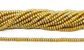 Freshwater Pearl dyed Green Gold Rondel/Button 4.5-5mm strand 150beads-beads incl pearls-Beadthemup