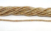 Freshwater Pearl dyed Champagne Rondel/Button 3.5-4mm strand 195beads-beads incl pearls-Beadthemup