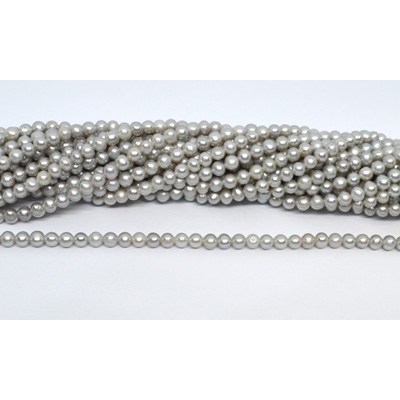 Freshwater Pearl dyed Grey Potato 4-4.5mm strand 100 beads