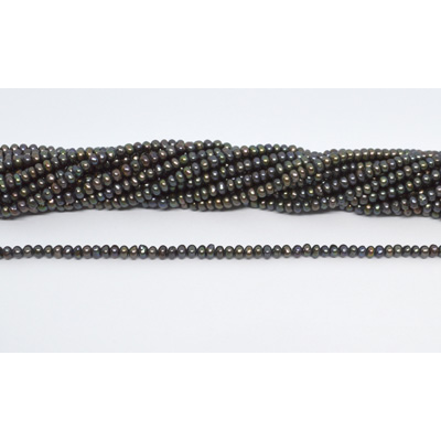 Freshwater Pearl dyed Grey Potato 3.5-4mm strand 165 beads