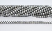 Freshwater Pearl dyed Grey Potato 5-5.6mm strand 94 beads-beads incl pearls-Beadthemup
